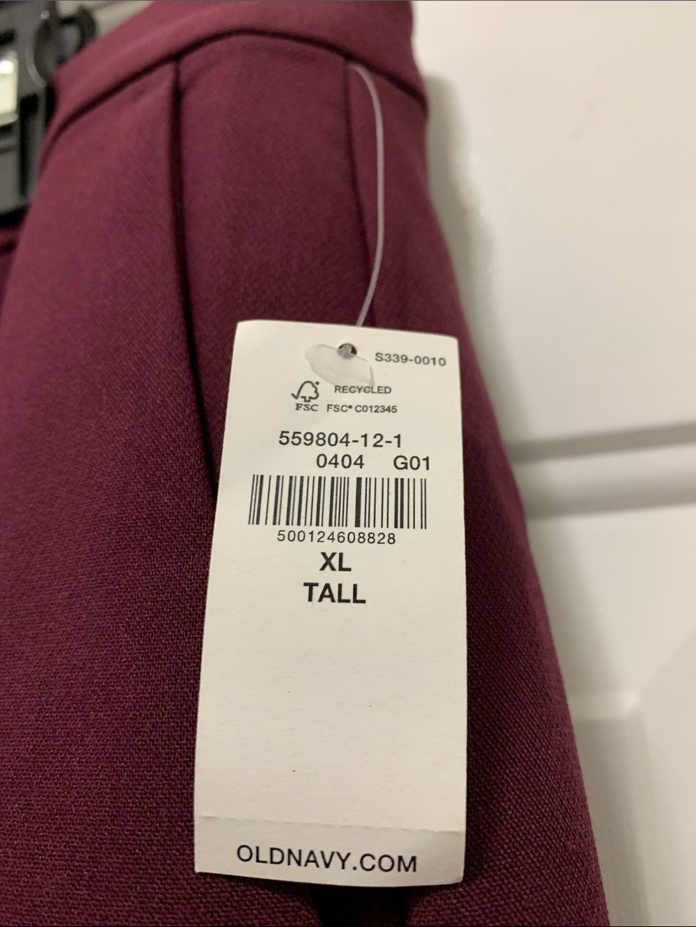 3/$15 NWT Old Navy Taylor High Rise Wide-Leg Pants Size XL Tall - Wine or Plum - Picture 2 of 5